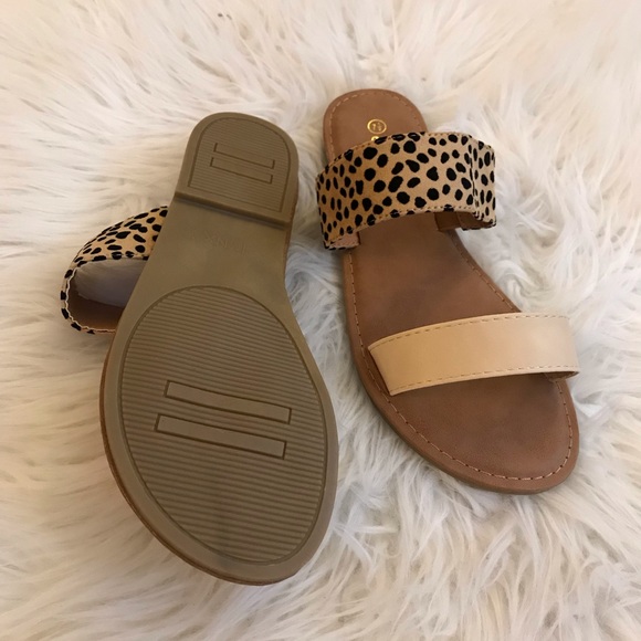 Cleo Double Banded Leopard Sandals - Picture 8 of 13